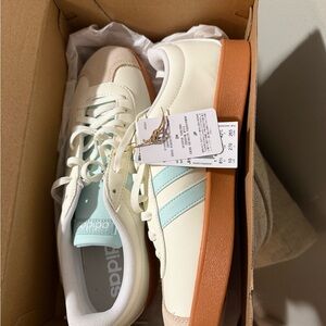 Adidas Cream and Mint Sneakers